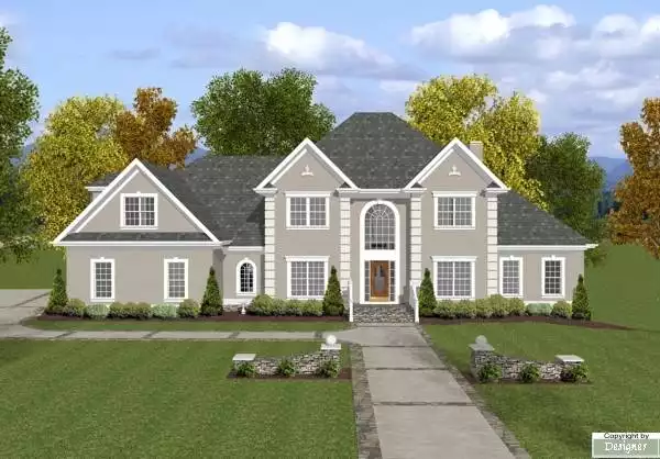 image of 2 story traditional house plan 7629